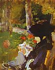 Mother Canvas Paintings - Manet's Mother In The Garden At Bellevue